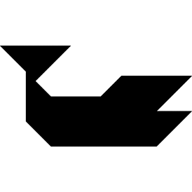 Tangram puzzle 92 : Whale - Visit http://www.tangram-channel.com/ to see the solution to this Tangram