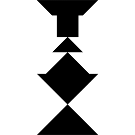 Tangram puzzle 42 : Candlestick - Visit http://www.tangram-channel.com/ to see the solution to this Tangram