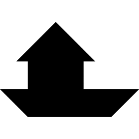 Tangram puzzle 51 : Houseboat - Visit http://www.tangram-channel.com/ to see the solution to this Tangram