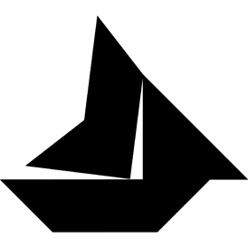 Tangram puzzle 24 : Sloop - Visit http://www.tangram-channel.com/ to see the solution to this Tangram