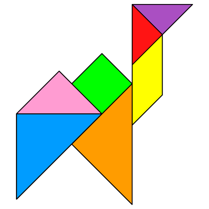 Tangram Camel - Tangram solution #37 - Providing teachers and pupils