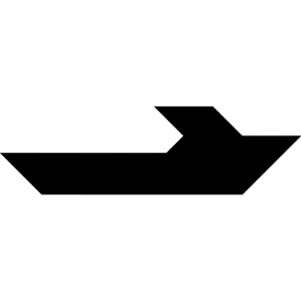 Tangram puzzle 104 : Bow rider - Visit http://www.tangram-channel.com/ to see the solution to this Tangram