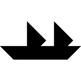 Tangram puzzle 10 : Sailboat - Visit http://www.tangram-channel.com/ to see the solution to this Tangram