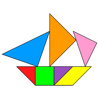 Tangram Sailboat Tangram Frigate Tangram solution 172 Providing
