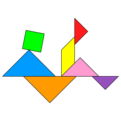 Tangram Man falling