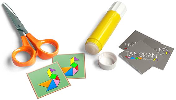 DIY - Tangram Memory Game : Materials