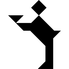 Tangram puzzle 72 : Waiter - Visit http://www.tangram-channel.com/ to see the solution to this Tangram