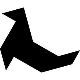 Tangram puzzle 63 : Sea lion - Visit http://www.tangram-channel.com/ to see the solution to this Tangram