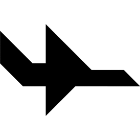 Tangram puzzle 58 : Plane - Visit http://www.tangram-channel.com/ to see the solution to this Tangram