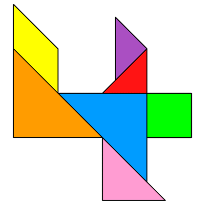 Tangram Numbers Tangram Four Tangram solution 47 Providing teachers