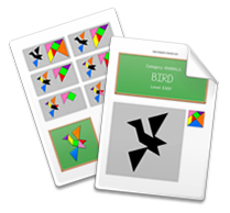 Printable Tangram Worksheet page