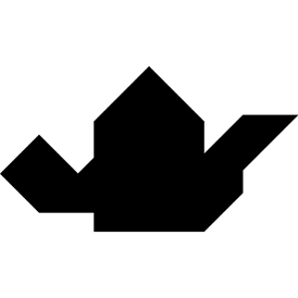 Tangram puzzle 28 : Teapot - Visit http://www.tangram-channel.com/ to see the solution to this Tangram