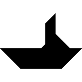 Tangram puzzle 80 : Steamboat - Visit http://www.tangram-channel.com/ to see the solution to this Tangram