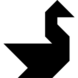 Tangram puzzle 16 : Swan - Visit http://www.tangram-channel.com/ to see the solution to this Tangram