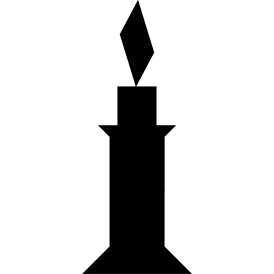 Tangram puzzle 21 : Candle - Visit http://www.tangram-channel.com/ to see the solution to this Tangram