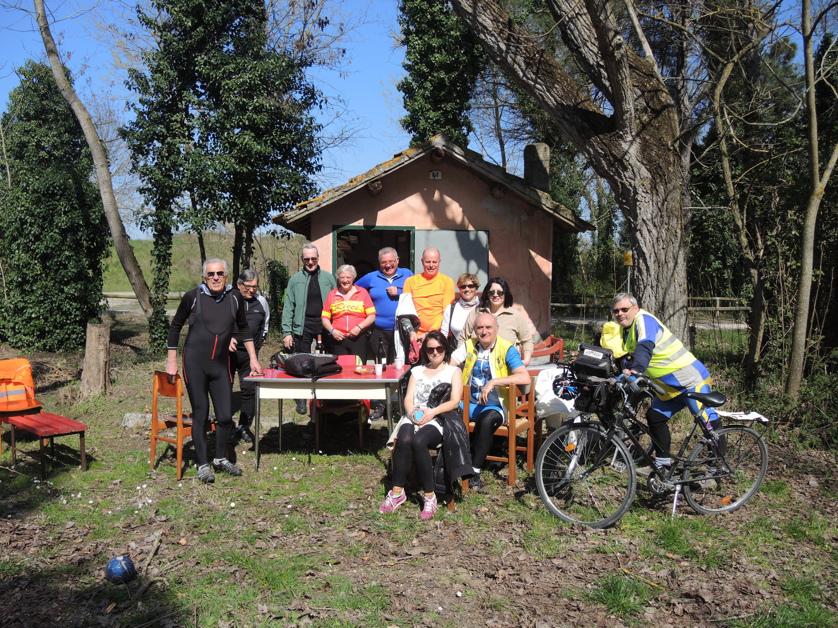 foto di gruppo al mitico capanno "Ricci"