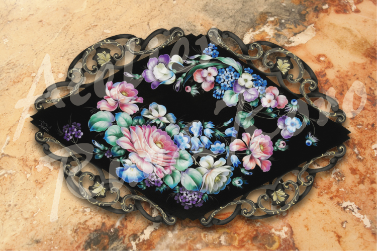 Zhostovo Flowers  designed by Slava Letkov (c)Tricia Joiner 2003 arranged by Yoko Watanabe 2014