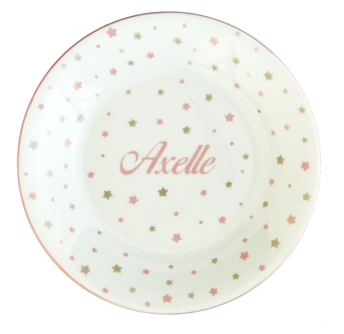 Assiette Enfant Etoiles Porcelaines Peintes A La Main Et Personnalisees Assiette Enfant Etoiles Porcelaines Peintes A La Main Et Personnalisees