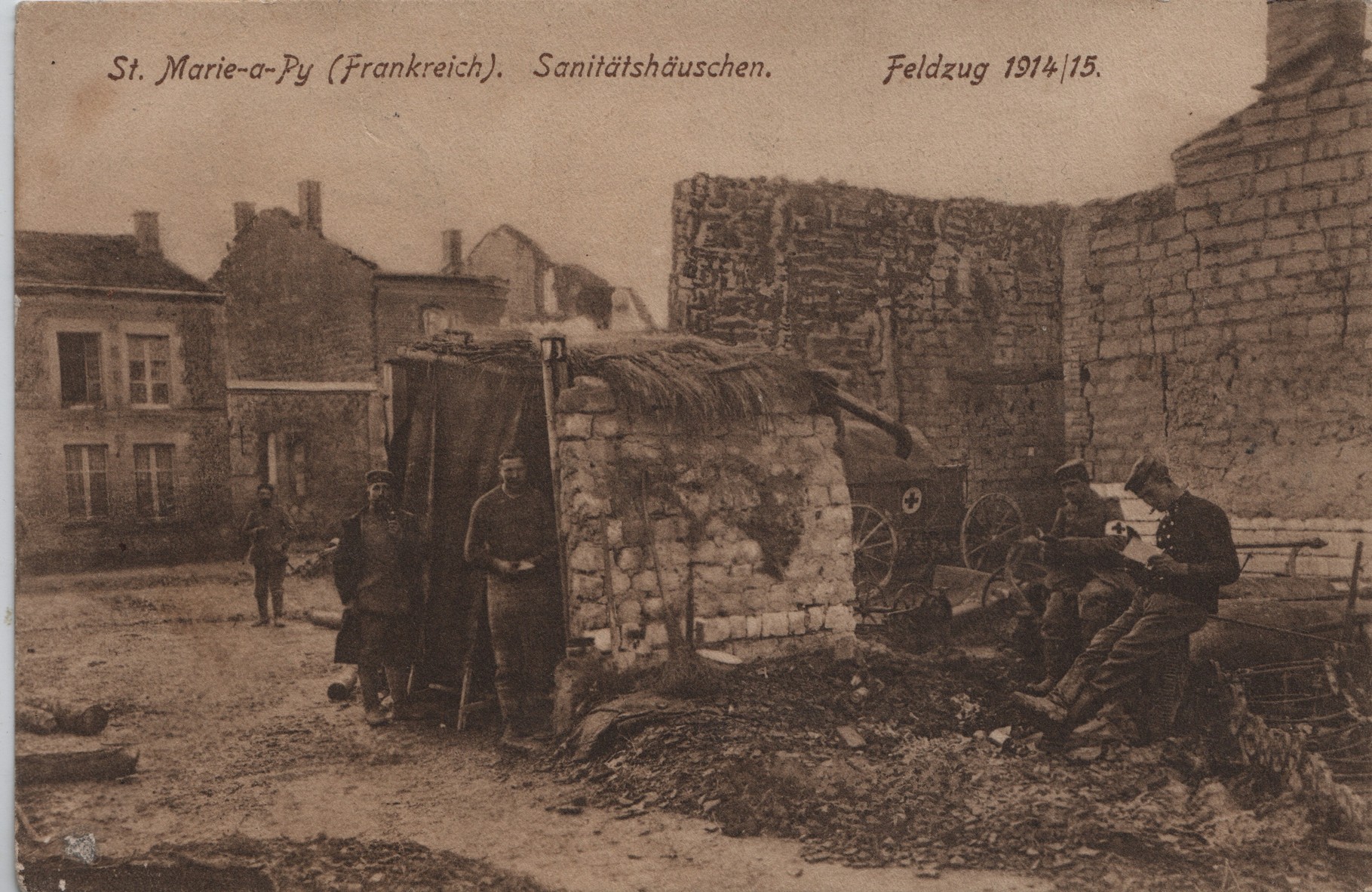 8 St Marie-a-Py (France) ambulance station. 1914/15 campaign