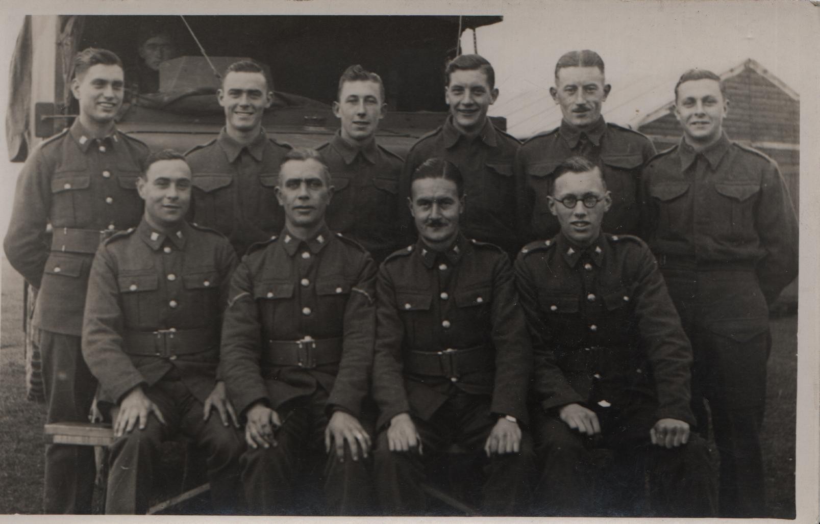 1939 Burnham Market 2nd/6th Bttn Essex Regiment Territorials: DL front far right