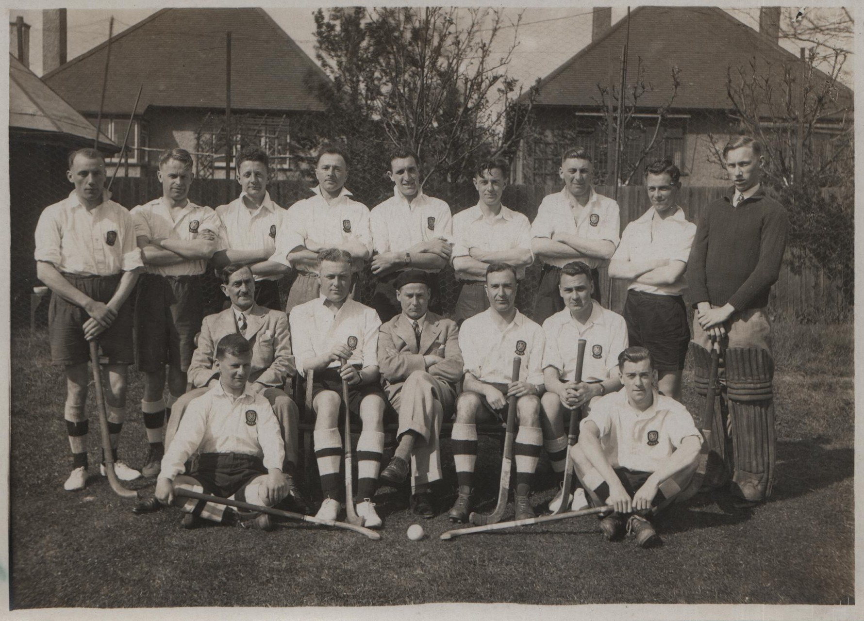 1938 Borough Treasurer's NALGO hockey team, David far right