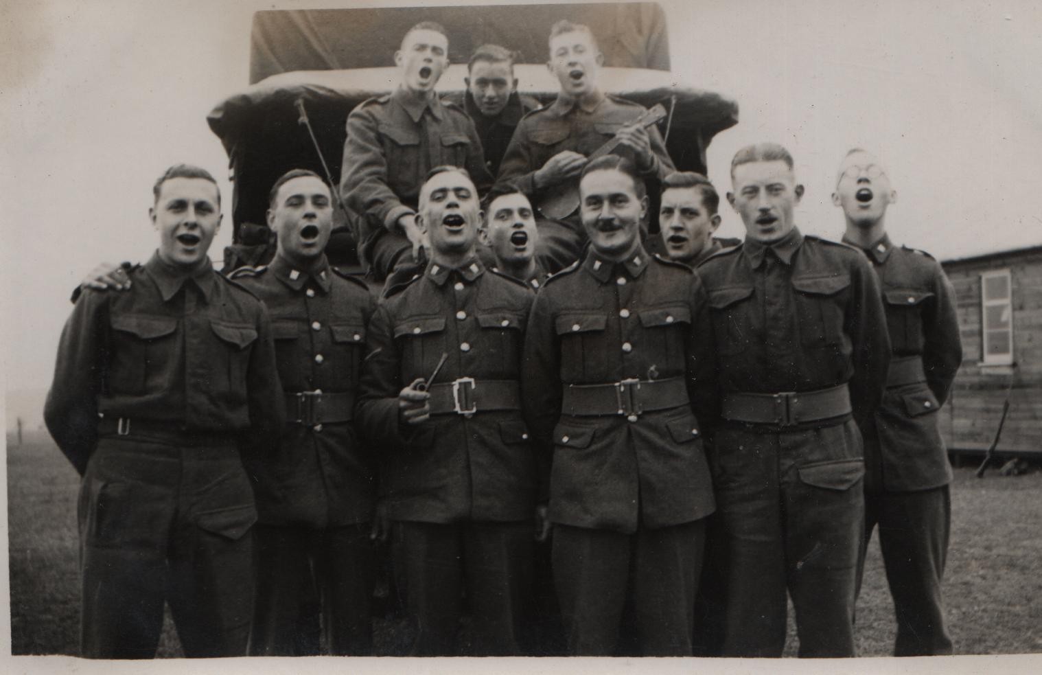 1939 Burnham Market 2nd/6th Bttn Essex Regiment Territorials Top far left Ernie Pickstay; front third from left Charlie Smith, DL far right