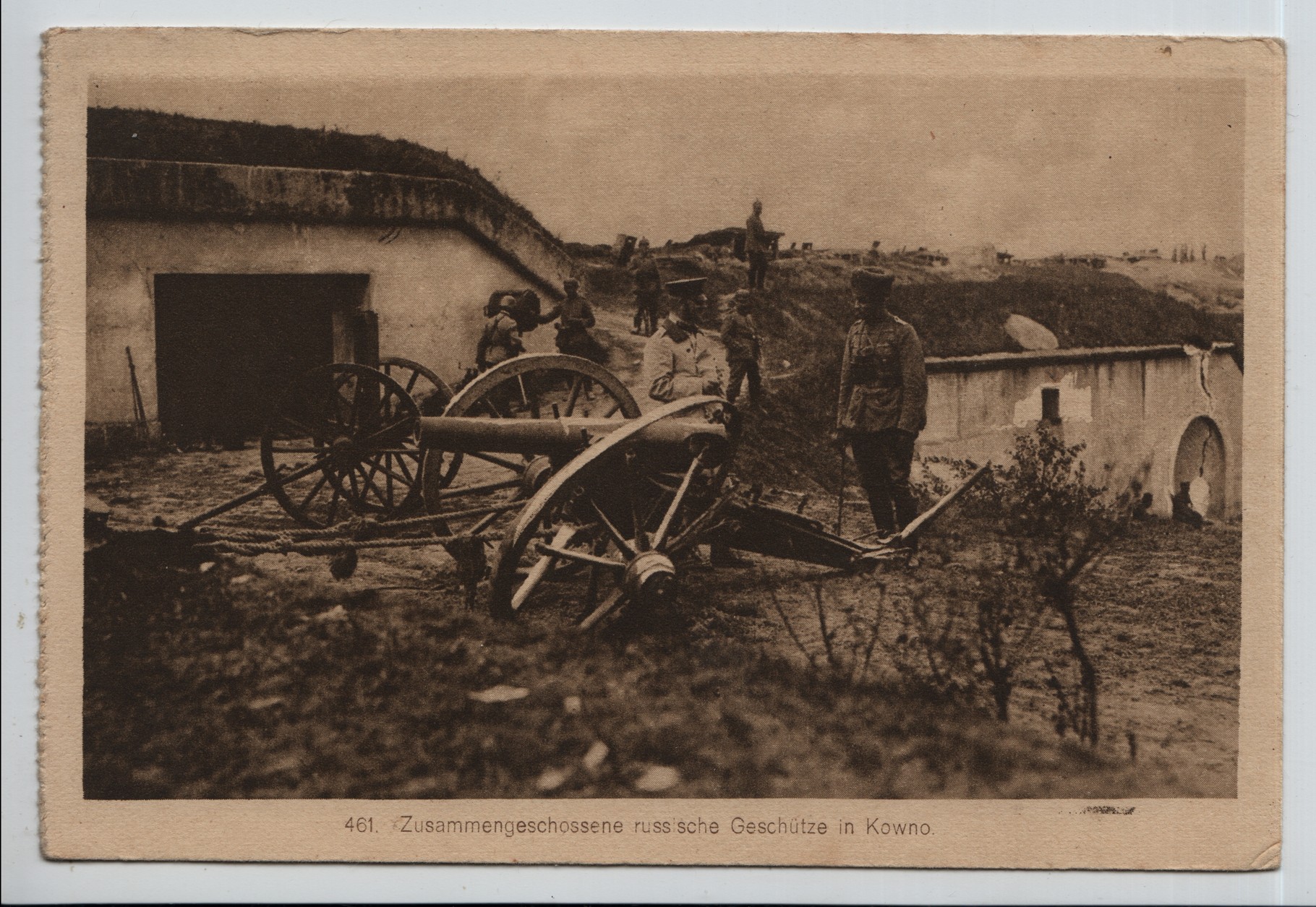 20. Captured Russian guns at Kowno (Kaunas in Lithuania)