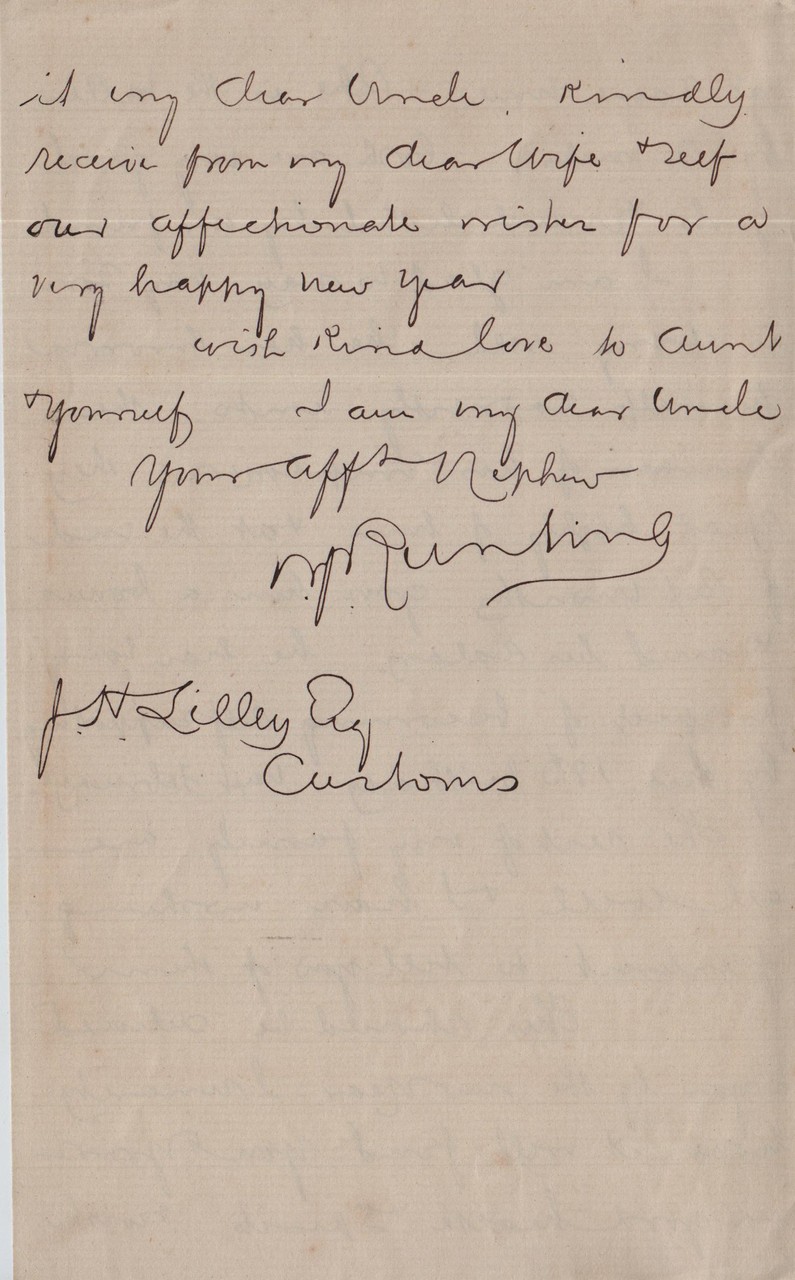 1883 November 22nd WJR to JHL