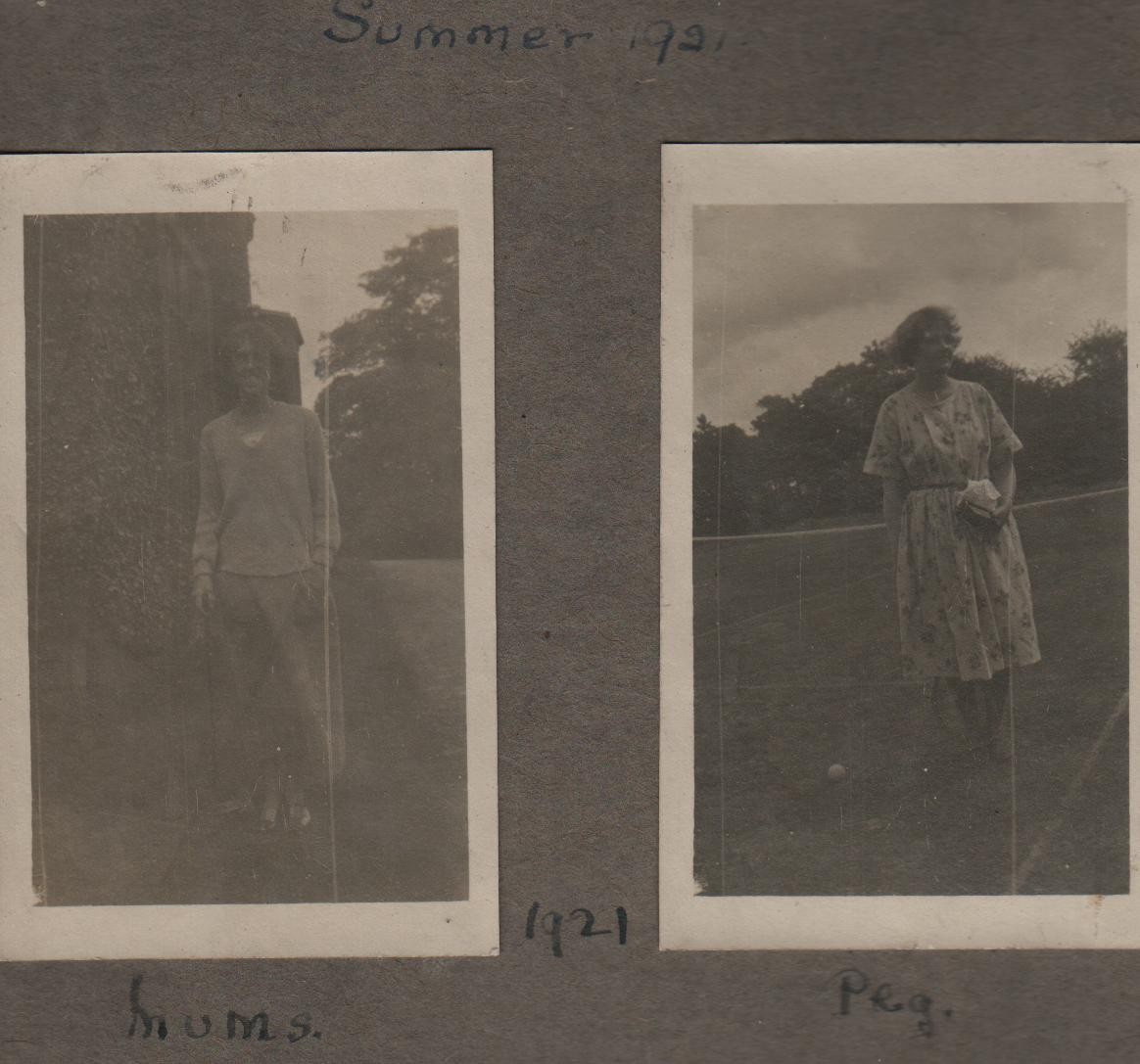 Summer 1921: Mums; Peg