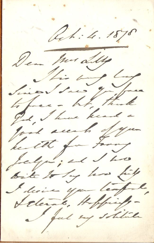 Letter from Lord Shaftesbury (page1 )