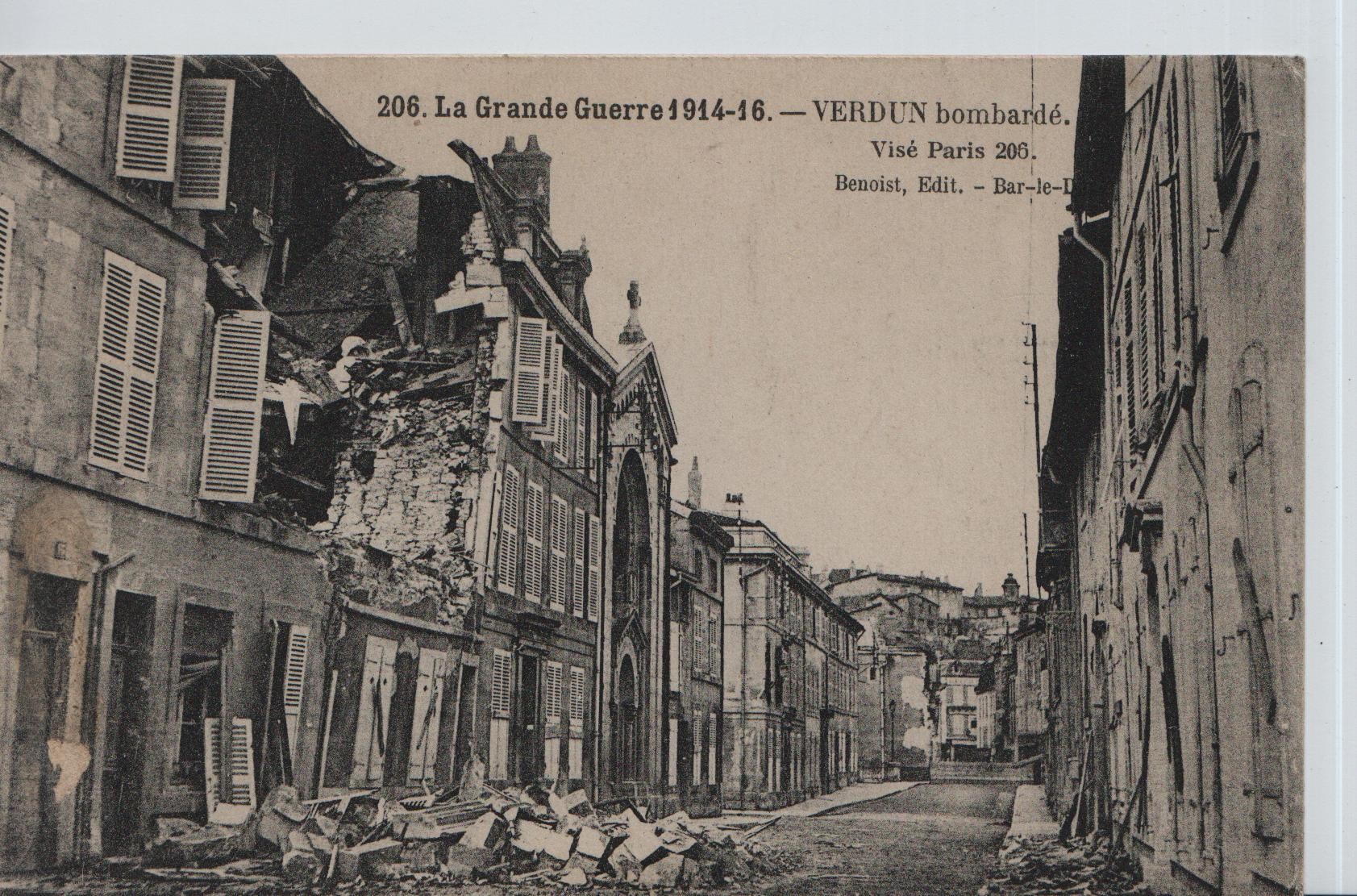 Guerre 14-18 photo Verdun partie de la Cathédrale détruite Guerre 14-18 photo Verdun partie de la Cathédrale détruite