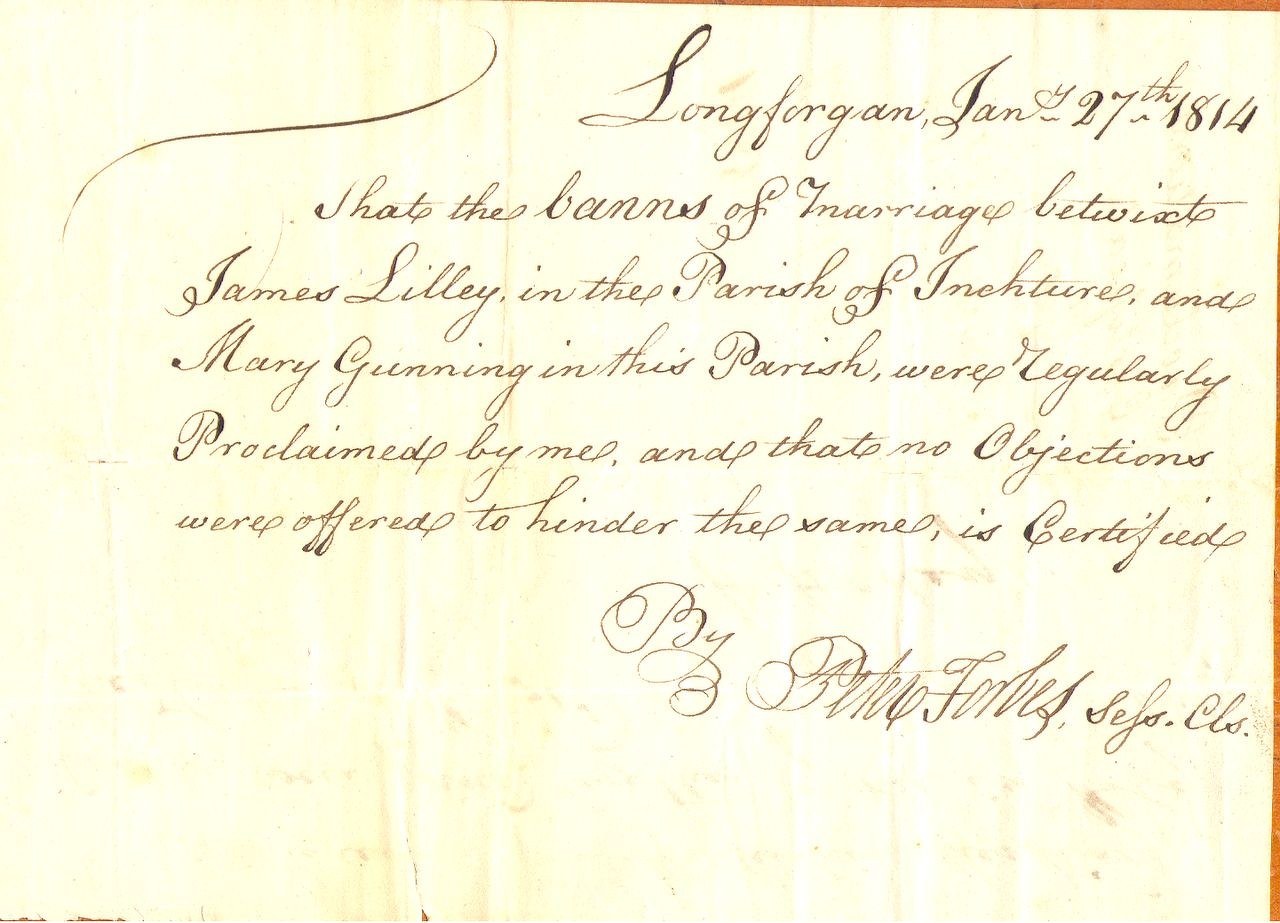 1814 marriage certificate