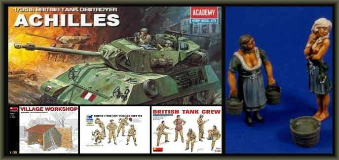 Achilles British Tank Destroyer ; Diorama 1/35 ; Building Stages