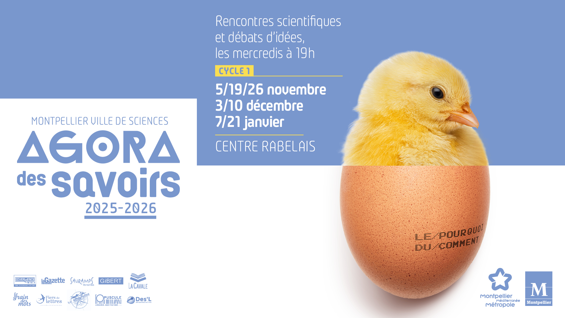 Retrouvez toutes les conférences de l'Agora des Savoirs, saison 2025-2026, traduites en LSF