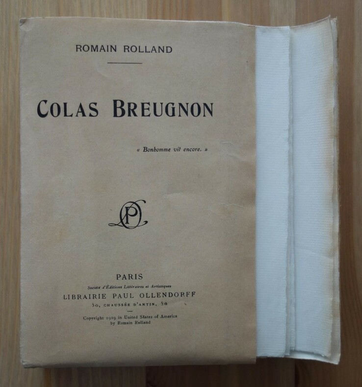 Romain ROLLAND, Colas Breugnon, Ollendorff, 1919, édition originale