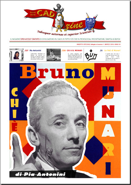 CADZINE cover speciale Bruno Munari, marzo 2016