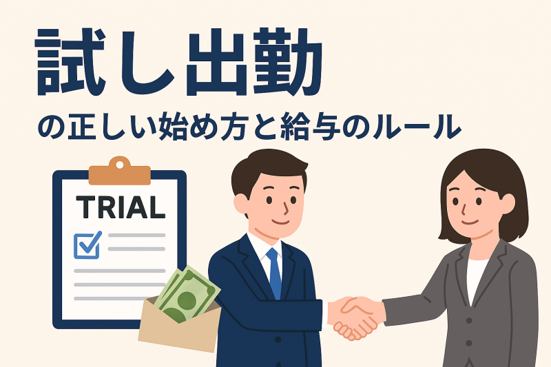 「試し出勤」の正しい始め方と給与のルール