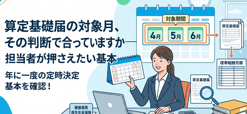 算定基礎届の対象月、その判断で合っていますか—担当者が押さえたい基本