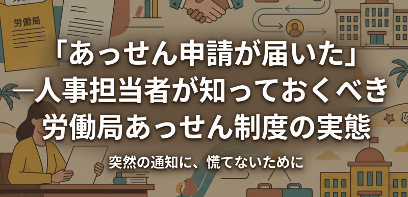 「あっせん申請が届いた」—人事担当者が知っておくべき労働局あっせん制度の実態