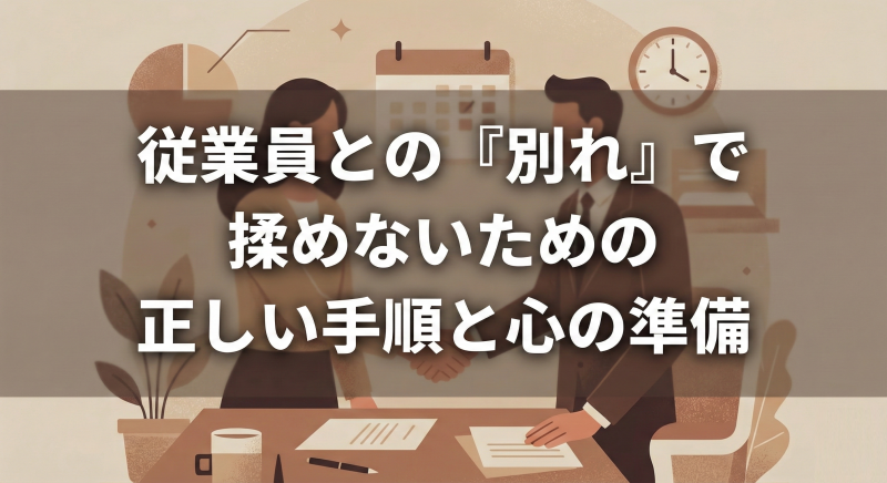 従業員との「別れ」で揉めないための正しい手順と心の準備