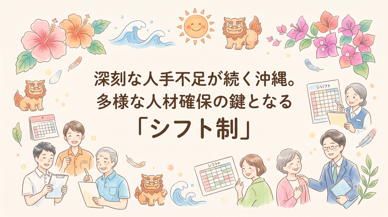 深刻な人手不足が続く沖縄。多様な人材確保の鍵となる「シフト制」