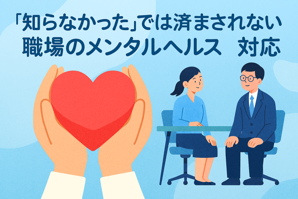 「知らなかった」では済まされない。職場のメンタルヘルス対応、3つの意外な落とし穴
