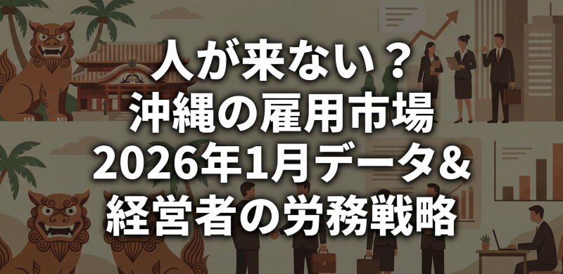 沖縄の有効求人倍率1.07倍（令和8年1月）｜最新雇用情勢データと経営者が今取るべき労務管理の視点
