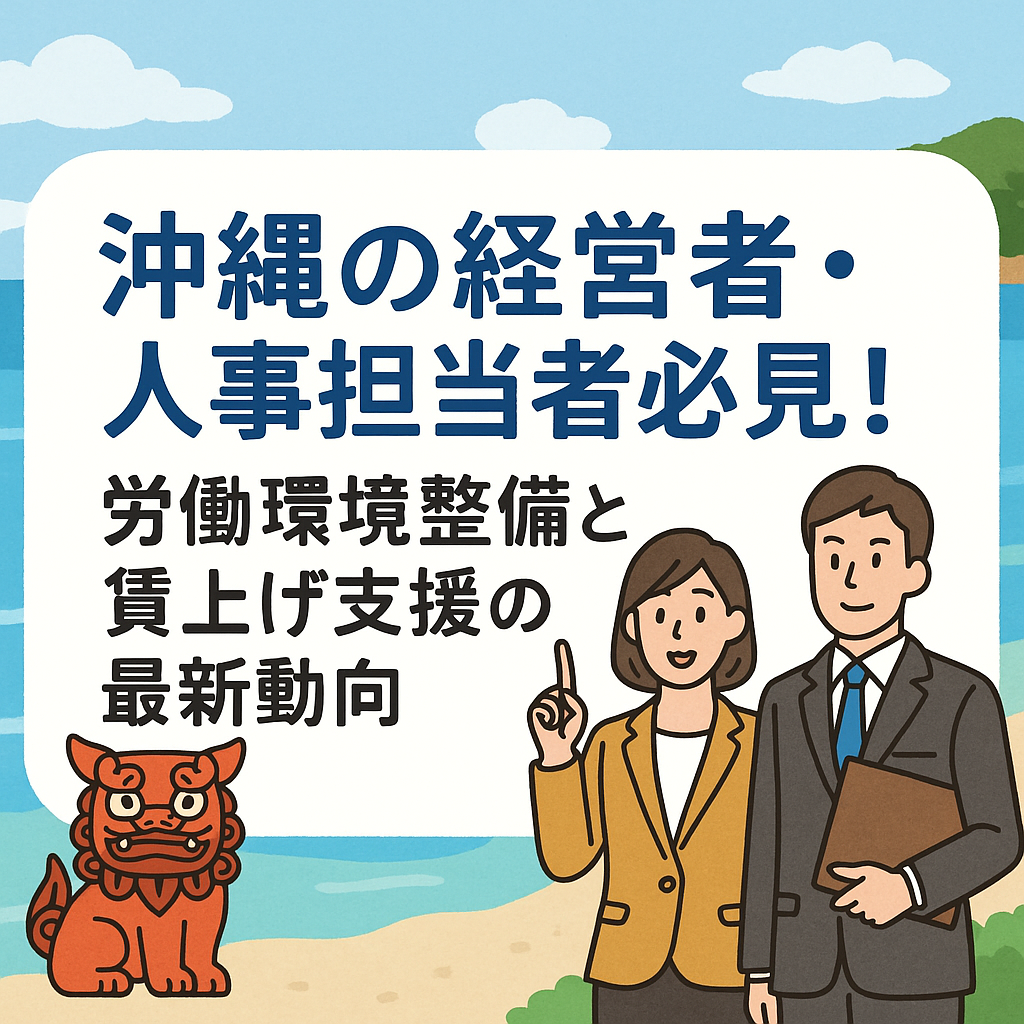 沖縄の経営者・人事担当者必見！労働環境整備と賃上げ支援の最新動向