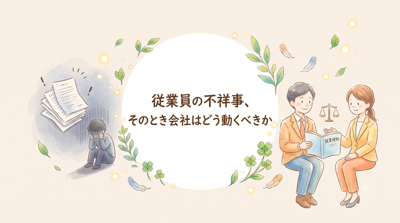 従業員の不祥事、そのとき会社はどう動くべきか