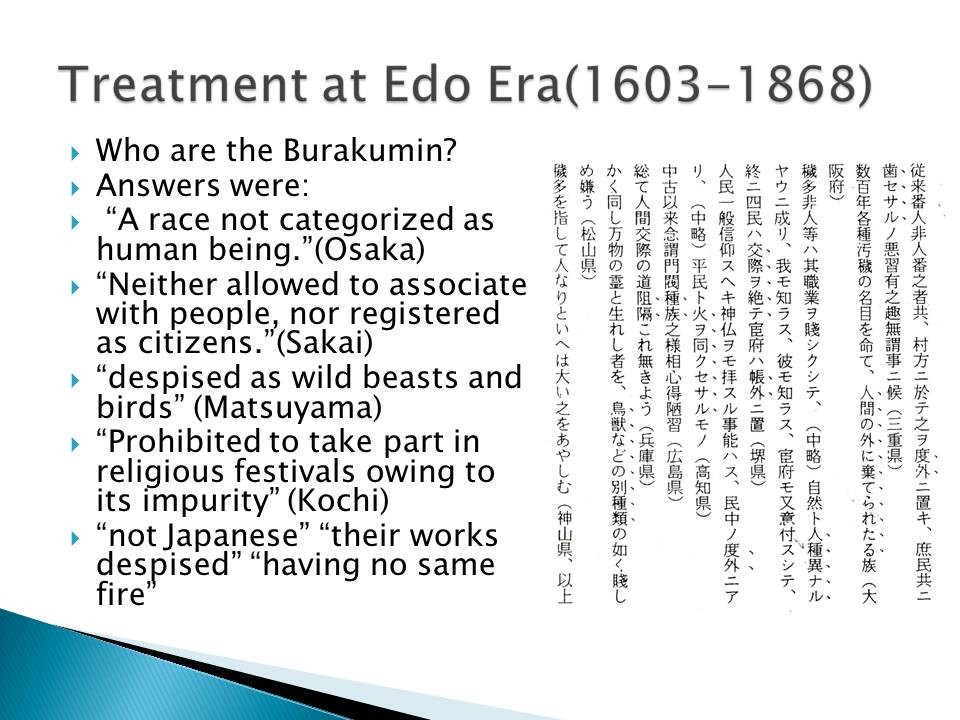 Behandlung in der Edo Zeit (1603-1868)