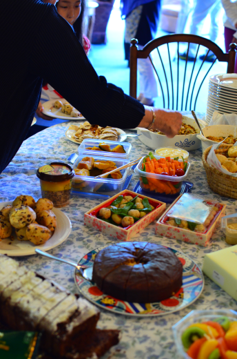 Potluck lunch nach dem Gottesdienst