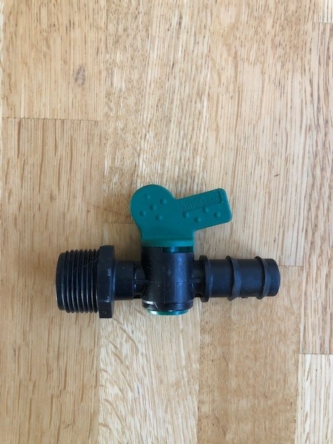 PE Hahnen in 16mm und 20mm x 3/4" AG / Stück 0,65 € zzgl. MwSt.