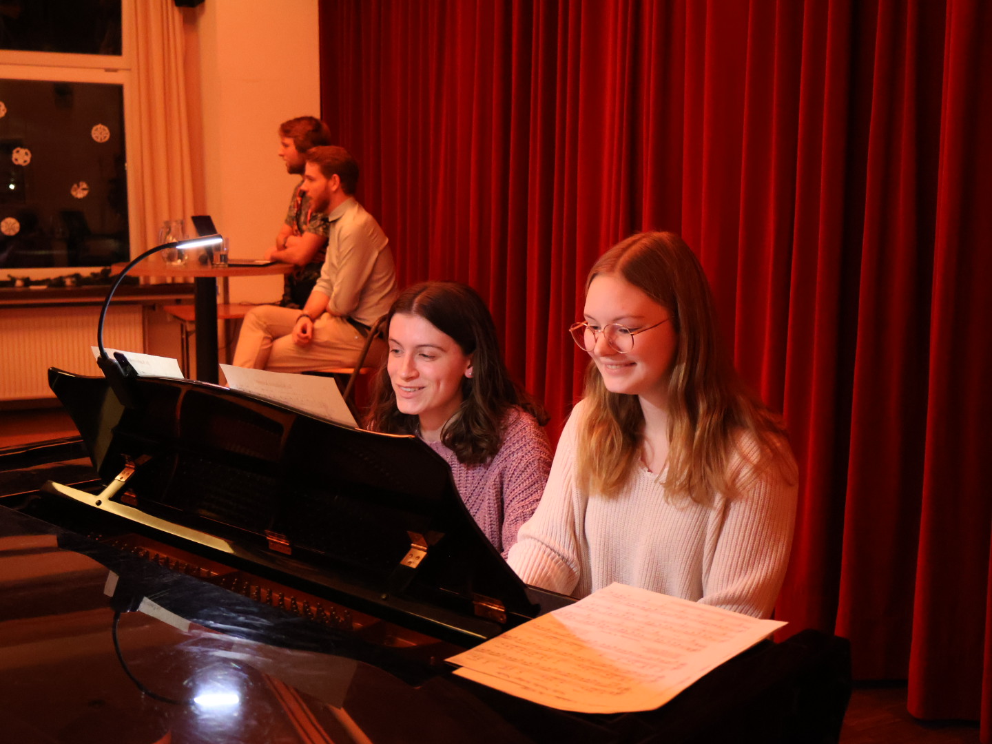 carol singing at the christmas party