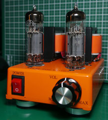 PCL82(16A8) DC-DC ミニワッター PCL82 Single-Ended Mini Watter Tube Amp 小型真空管ステレオシングルアンプ自作